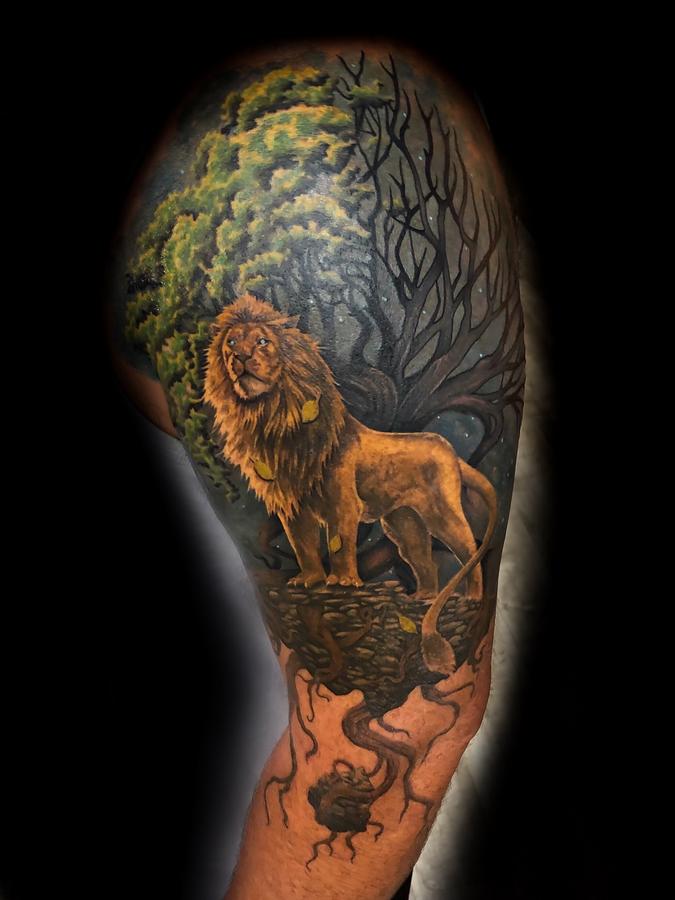 Color Lion Tattoo