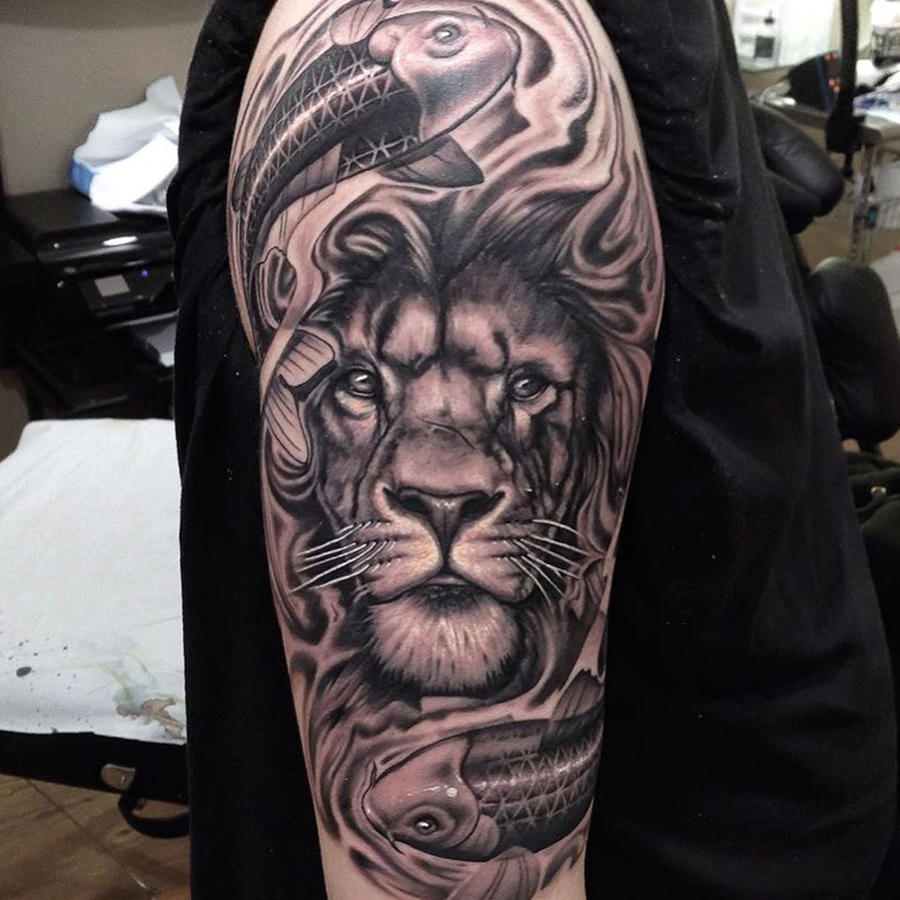 Sleeve Tattoos for Men  Best Sleeve Tattoo Ideas and Designs  Lion  shoulder tattoo Best sleeve tattoos Lion head tattoos