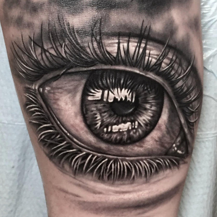 Realistic Eye Tattoo | Black Lotus Tattoo