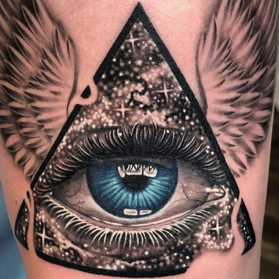 Triangle eye tattoo by gennaro varriale - Tattoogrid.net