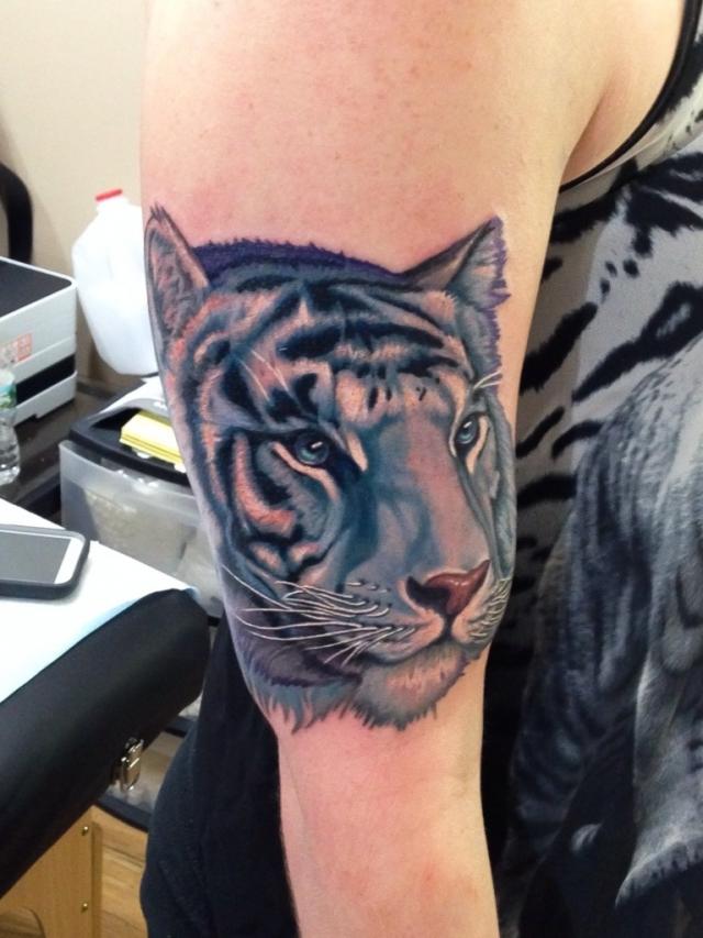 Blue Tiger Tattoo | Black Lotus Tattoo